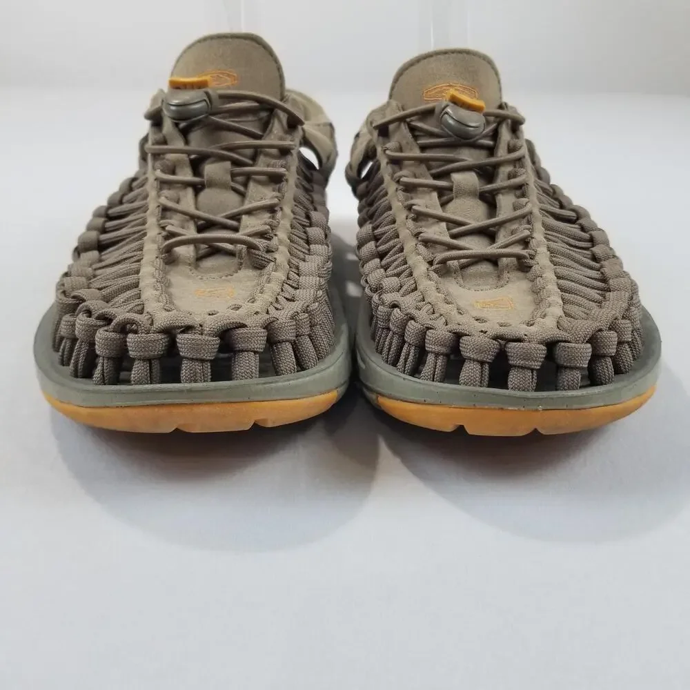 Keen UNEEK Sandals Mens Size 9.5 Brown Olive Woven Cord Water Hiking 1019475